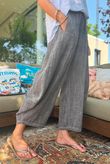 Frame Cotton Vintage Wash Barrel Pant Chocolate